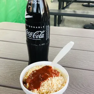 Elote en vaso &amp; a mexican coke