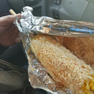 Delicious corn on a stick