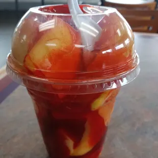 Coctel Mango ($5.60)+Limon+chili+chamoy ($0.50)