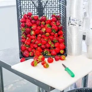 Fresh strawberries for strawberries &amp; cream