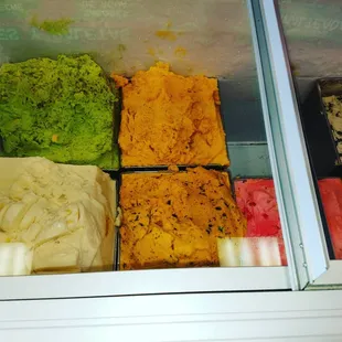 a variety of ice creams