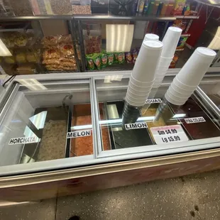 a variety of condiments