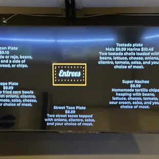 Entrees 2 Menu
