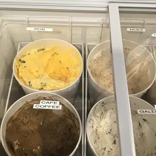 a variety of ice creams