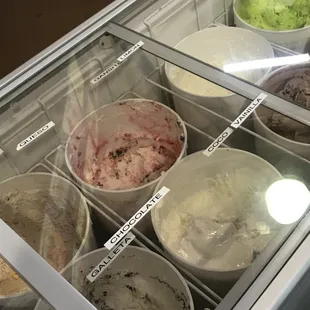 a variety of ice creams