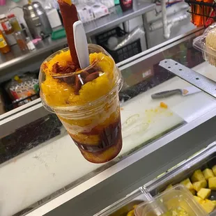 Chamuco Mangonada!! Absolutely delicious!!!!