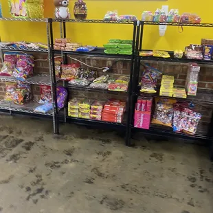 a display of candy and candy bars
