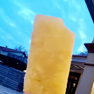 Guava and pineapple paleta