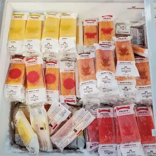 a variety of packaged food