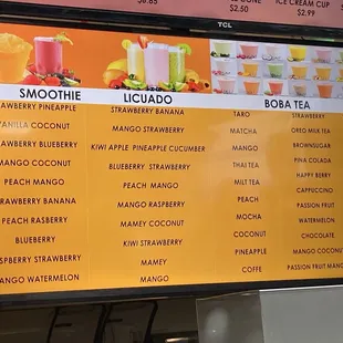 Boba flavors