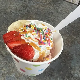 Happy strawberry roll up Ice Cream