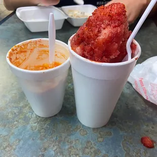 Chamoyada and spicy elote was amazing!