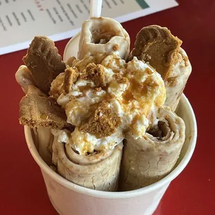 Coffee Biscuit Rolled Ice Cream