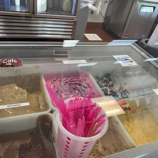 a variety of ice creams