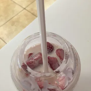 My strawberries and cream! Almost scarfed it down before I remembered to take a picture!