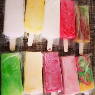 Buy 10 paletas get one free! They were all so delicious one or two need some tweaking on the recipe! Too many seeds