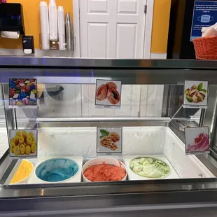 a variety of ice creams