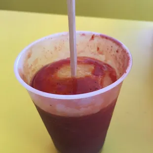 Mangonada regular. Not a fan. Tasted like tap water.