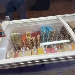a variety of ice creams