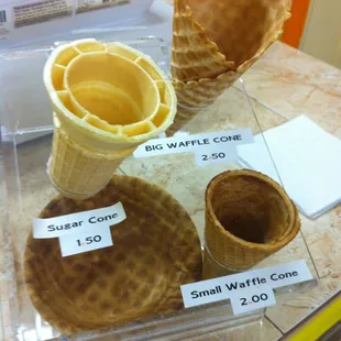 Costs of cones.