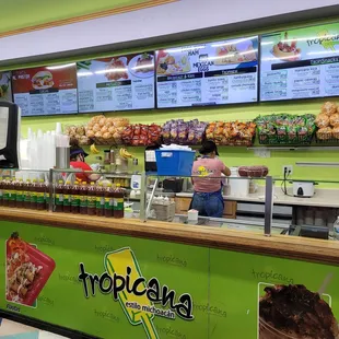 a woman ordering food