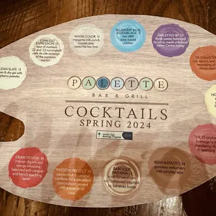 Drink menu