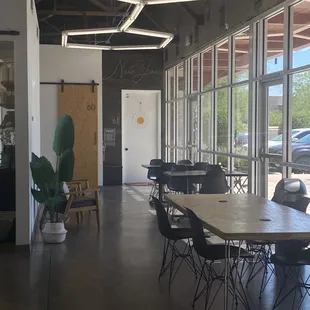 One side of the lobby at Chandler Village
