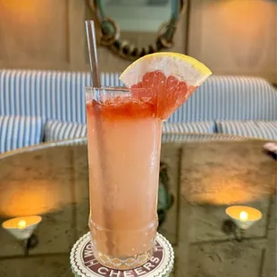 Flamenco Rosa cocktail at the Palihouse Lobby Bar in Hyde Park Village. 10/10!