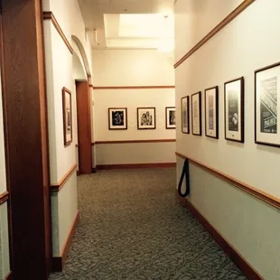 Hallways with arts founder photos!