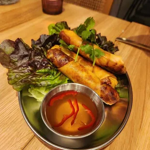 Pork belly and kimchi spring roll