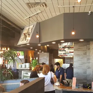 customers at the counter