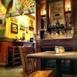 a table and chairs
