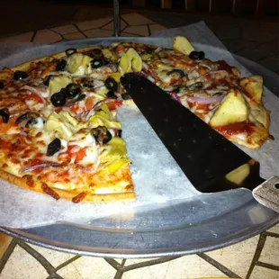The gluten free pizza only comes in one size - kind of a bummer if there&apos;s more than one GF person with you!