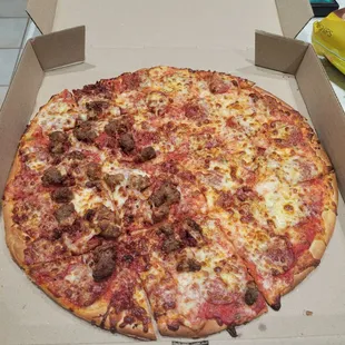 a pizza in a box