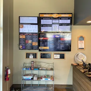 Menu and signage