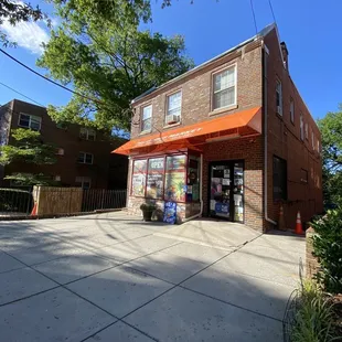 the outside of the building