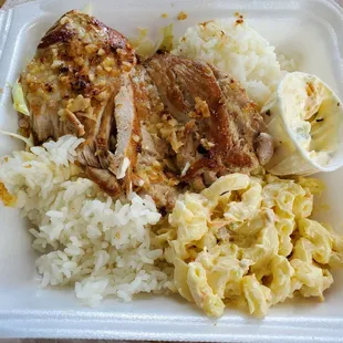 Garlic Ahi.. I forgot to take the photo before eating. It was tasty and moist. It wasn&apos;t dry as most other places.