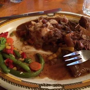 Pot roast on special. Tastes great and reasonable.