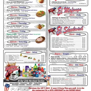 Pa'lla Voy Restaurant * Menu Page 2 of 2