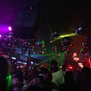 a crowd of people at a party