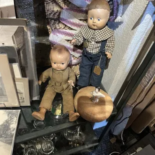 cracked, limbs loose &amp; overpriced composition dolls from wwii.