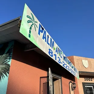 the front of the building