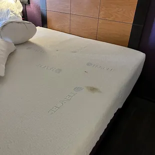 Stains all on the bed