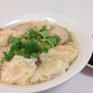 Shrimp wonton soup! Mmm