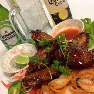 Fish sauce chicken wings &amp; beers