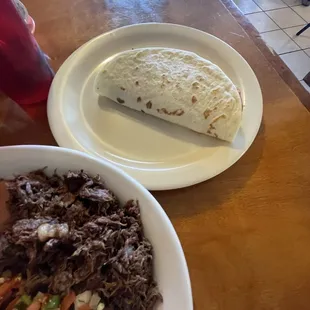 Chicharrón and bean taco!