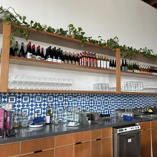 One side of the wine bar