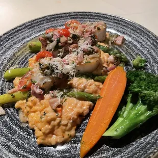 Scallops and lobster risotto