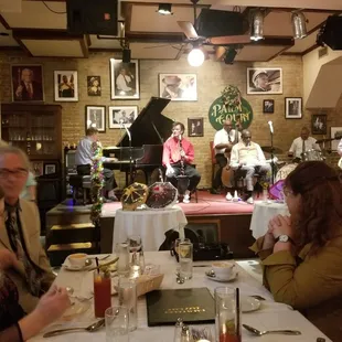 Jazz group, our table.