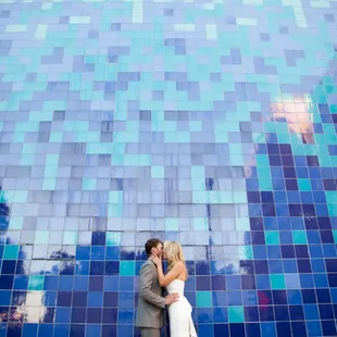 The beautiful blue wall right across the street!